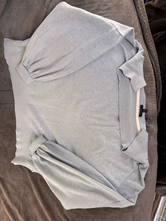 Nautica Light Blue Knit Sweater Top with Navy Label - Picture 2 of 4